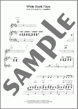 White Blank Page(Mumford & Sons) 楽譜 その他 ダウンロード