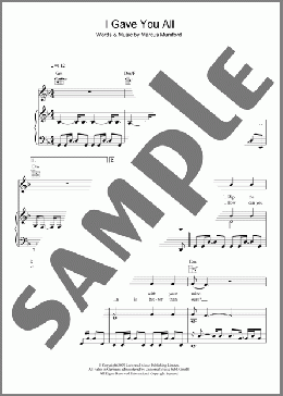I Gave You All(Mumford & Sons) 楽譜 その他 ダウンロード