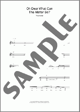 Oh Dear What Can The Matter Be?(Traditional) 楽譜 その他 ダウンロード