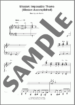 Mission: Impossible Theme(Lalo Schifrin) 楽譜 ピアノ（ソロ） ダウンロード
