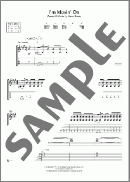 I'm Moving On(Hank Snow/Taste) 楽譜 ギター（ソロ） ダウンロード