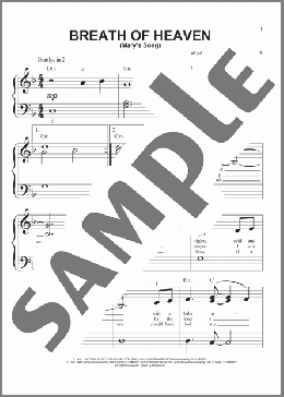 Breath Of Heaven (Mary's Song)(Amy Grant) 楽譜 ピアノ（ソロ） ダウンロード