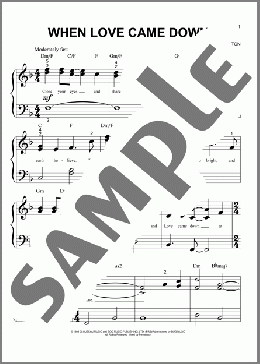 When Love Came Down(Point Of Grace) 楽譜 ピアノ（ソロ） ダウンロード
