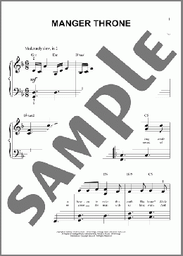 Manger Throne(Third Day/Julie Miller) 楽譜 ピアノ（ソロ） ダウンロード