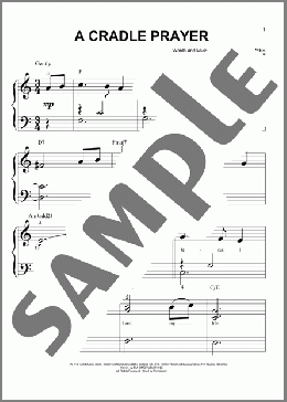 A Cradle Prayer(Rebecca St. James) 楽譜 ピアノ（ソロ） ダウンロード