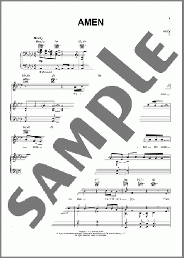 Amen(Dave Barnes) 楽譜 ピアノ & ボーカル & ギター ダウンロード