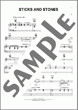 Sticks And Stones(Dave Barnes) 楽譜 ピアノ & ボーカル & ギター ダウンロード