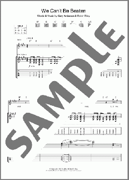 We Can't Be Beaten(Rose Tattoo) 楽譜 ギター（ソロ） ダウンロード