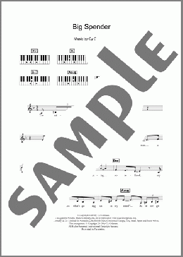 Big Spender(Cy Coleman) 楽譜 ピアノ（歌詞 & コード） ダウンロード