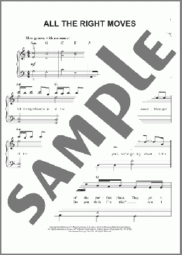 All The Right Moves(OneRepublic) 楽譜 ピアノ（ソロ） ダウンロード