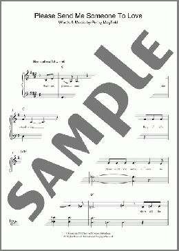 Please Send Me Someone To Love(Percy Mayfield) 楽譜 ピアノ（ソロ） ダウンロード