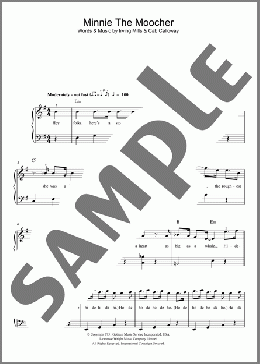 Minnie The Moocher(Cab Calloway) 楽譜 ピアノ（ソロ） ダウンロード