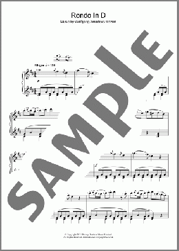 Rondo In D(Wolfgang Amadeus Mozart) 楽譜 ピアノ（ソロ） ダウンロード