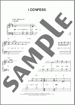 I Confess(Tom Snow/Dean Pitchford/Footloose (Musical)) 楽譜 ピアノ（ソロ） ダウンロード