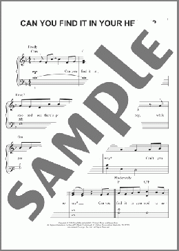 Can You Find It In Your Heart?(Tom Snow/Dean Pitchford/Footloose (Musical)) 楽譜 ピアノ（ソロ） ダウンロード