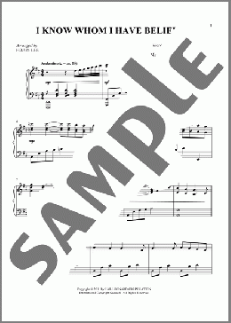 I Know Whom I Have Believed(James McGranahan) 楽譜 ピアノ（ソロ） ダウンロード