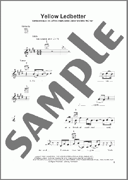 Yellow Ledbetter(Pearl Jam) 楽譜 ウクレレ（弾き語り） ダウンロード