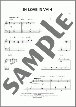 In Love In Vain [Jazz version] (arr. Brent Edstrom)(Leo Robin/Bill Evans) 楽譜 ピアノ（ソロ） ダウンロード