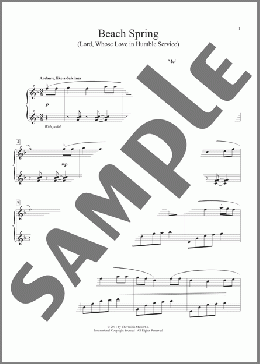 Beach Spring (Lord, Whose Love In Humble Service)(The Sacred Harp) 楽譜 ピアノ（ソロ） ダウンロード