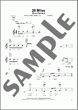 26 Miles (Santa Catalina)(Four Preps) 楽譜 ウクレレ（弾き語り） ダウンロード