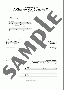 A Change Has Come To Me(Eric Johnson) 楽譜 ギター（ソロ） ダウンロード