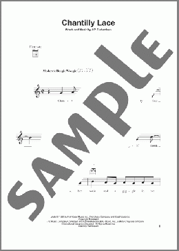 Chantilly Lace(The Big Bopper) 楽譜 ウクレレ（弾き語り） ダウンロード