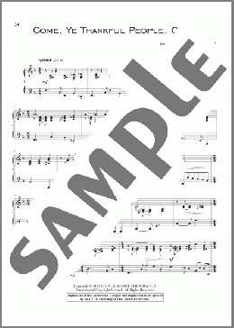 Come, Ye Thankful People, Come(Henry Alford and George Job Elvey) 楽譜 ピアノ（ソロ） ダウンロード