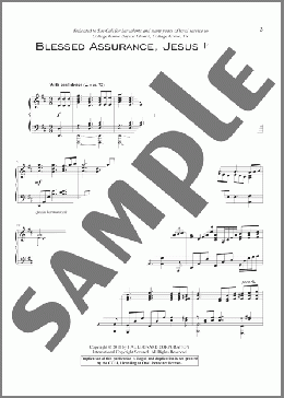 Blessed Assurance(Phoebe Palmer Knapp) 楽譜 ピアノ（ソロ） ダウンロード
