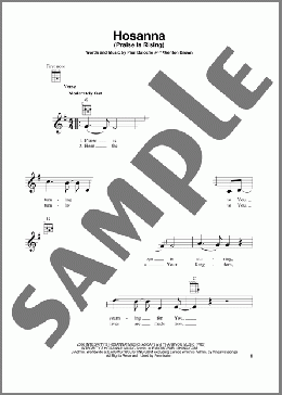 Hosanna (Praise Is Rising)(Paul Baloche) 楽譜 ウクレレ（弾き語り） ダウンロード