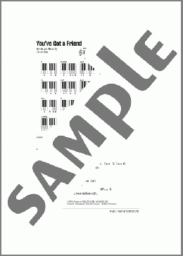 You've Got A Friend(James Taylor) 楽譜 ピアノ（歌詞 & コード） ダウンロード