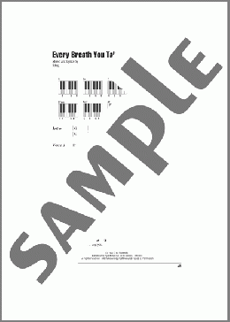 Every Breath You Take(The Police) 楽譜 ピアノ（歌詞 & コード） ダウンロード