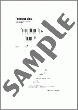 Tennessee Waltz(Patti Page) 楽譜 ピアノ（歌詞 & コード） ダウンロード