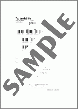You Needed Me(Anne Murray) 楽譜 ピアノ（歌詞 & コード） ダウンロード