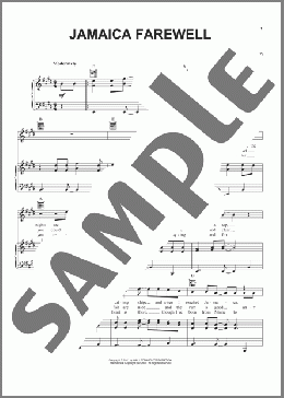 Jamaica Farewell(Traditional Caribbean) 楽譜 ピアノ & ボーカル & ギター ダウンロード