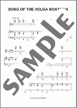 Song Of The Volga Boatman(Russian Folk Song) 楽譜 ピアノ & ボーカル & ギター ダウンロード