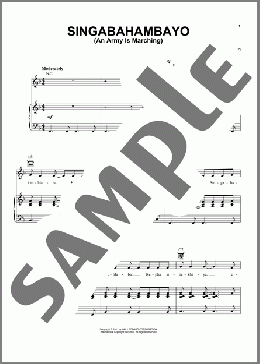 Singabahambayo (An Army Is Marching)(African Folksong) 楽譜 ピアノ & ボーカル & ギター ダウンロード