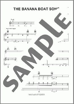 The Banana Boat Song (Day-O)(Jamaican Work Song) 楽譜 ピアノ & ボーカル & ギター ダウンロード