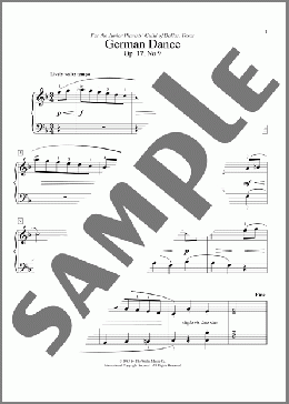 German Dance(Ludwig van Beethoven) 楽譜 ピアノ（ソロ） ダウンロード
