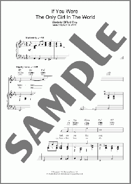 If You Were The Only Girl In The World(Rudy Vallee) 楽譜 その他 ダウンロード