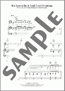 It's Gonna Be A Cold Cold Christmas(Dana) 楽譜 その他 ダウンロード