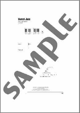 Sweet Jane (Intro)(Lou Reed) 楽譜 ピアノ（歌詞 & コード） ダウンロード