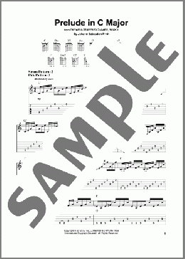 Prelude In C Major(Johann Sebastian Bach) 楽譜 ギター（ソロ） ダウンロード