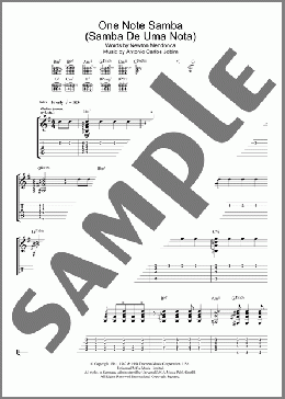 One Note Samba (Samba De Uma Nota)(Antonio Carlos Jobim) 楽譜 ギター（ソロ） ダウンロード