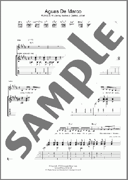 Aguas De Marco(Antonio Carlos Jobim) 楽譜 ギター（ソロ） ダウンロード