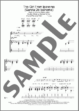 The Girl From Ipanema (Garota De Ipanema)(Antonio Carlos Jobim) 楽譜 ギター（ソロ） ダウンロード