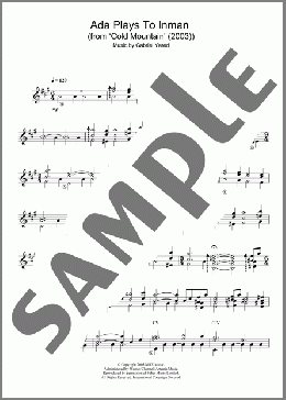 Ada Plays To Inman(Gabriel Yared/Cold Mountain (Movie)) 楽譜 メロディ ダウンロード