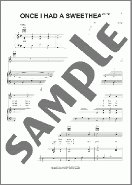 Once I Had A Sweetheart(Southern Appalachian Folk Song) 楽譜 ピアノ & ボーカル & ギター ダウンロード