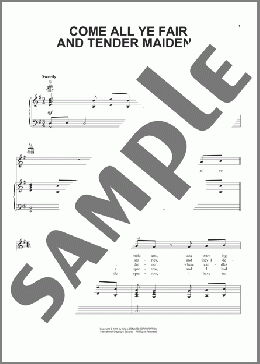 Come All Ye Fair And Tender Maidens(Kentucky Folksong) 楽譜 ピアノ & ボーカル & ギター ダウンロード