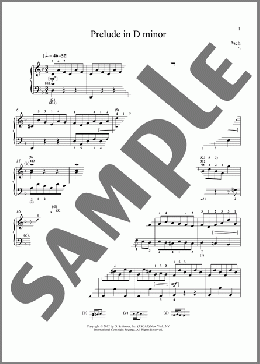 Prelude In D Minor, BMV 926(Johann Sebastian Bach) 楽譜 ピアノ（ソロ） ダウンロード
