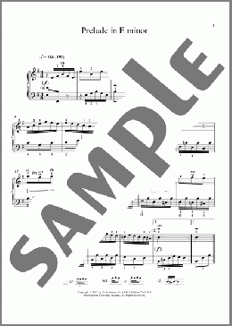 Prelude In E Minor, BMV 938(Johann Sebastian Bach) 楽譜 ピアノ（ソロ） ダウンロード